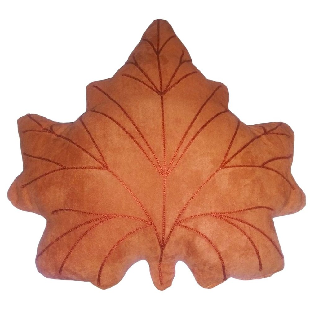 Novogratz Maple Leaf Accent Pillow Fall Autumn Home Decor Brown Throw Pillow